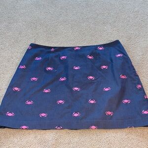 Lilly Pulitzer crab embroidered skirt